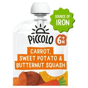 Piccolo Organic Carrot, Sweet Potato & Butternut Squash Smooth 4+ Months 100g