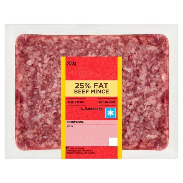 Sainsbury's British or Irish 25% Fat Beef Mince 500g - gallery image 1