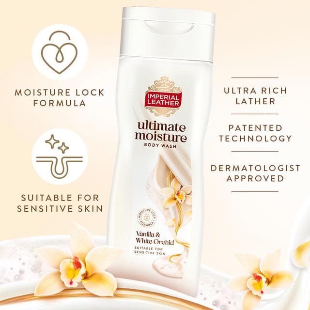 Imperial Leather 450ml Ultimate Moisture Vanilla & White Orchid Body Wash - gallery image 2