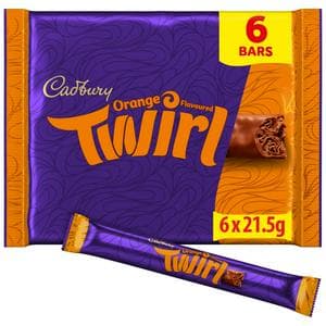 Cadbury Twirl Chocolate Orange Bar Multipack 3 x 43g
