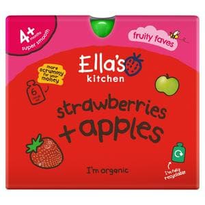Ella's Kitchen Strawberries & Apples Super Smooth 4+ Months 6 x 120g
