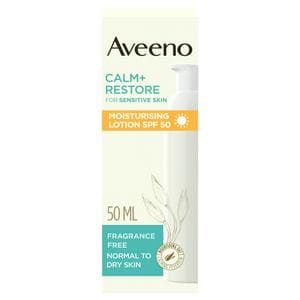 Aveeno Face Calm + Restore Moisturising Lotion SPF 50 50ml