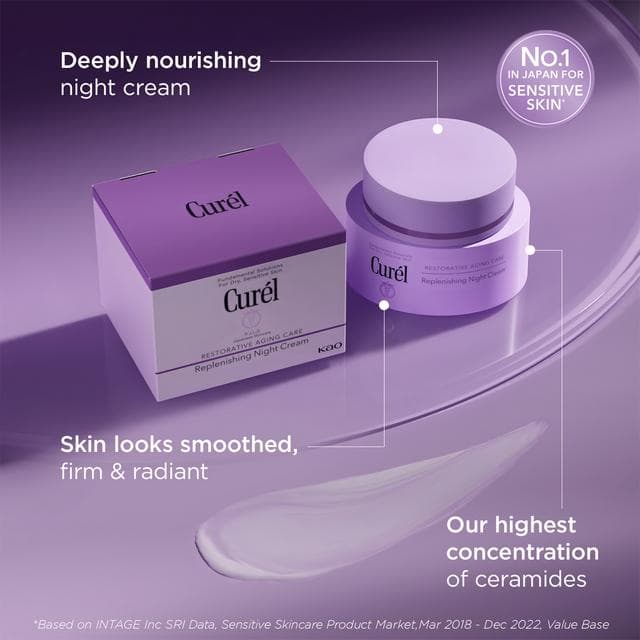 Curél Replenishing Night Cream for Dry Sensitive Skin 40ml - gallery image 3