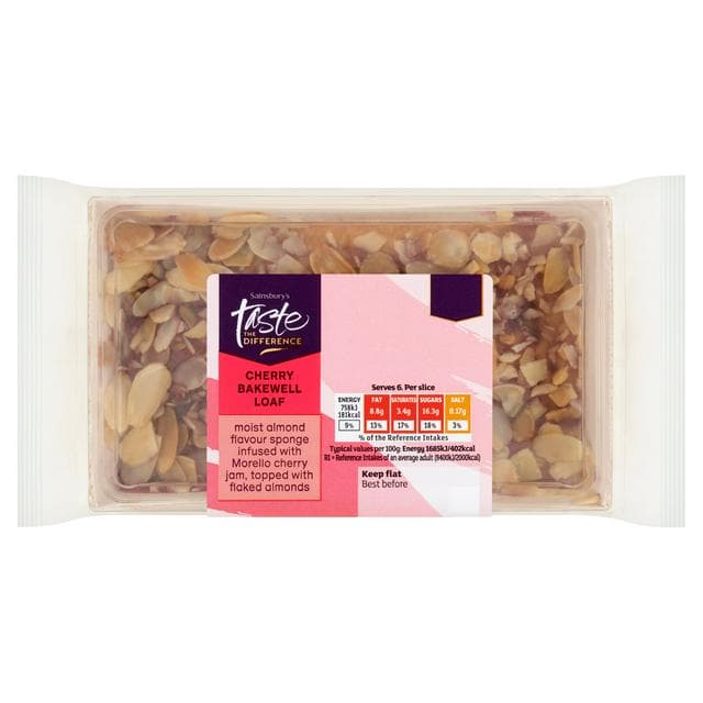Sainsbury's 270g Cherry Bakewell Loaf, Taste the Difference - gallery image 1