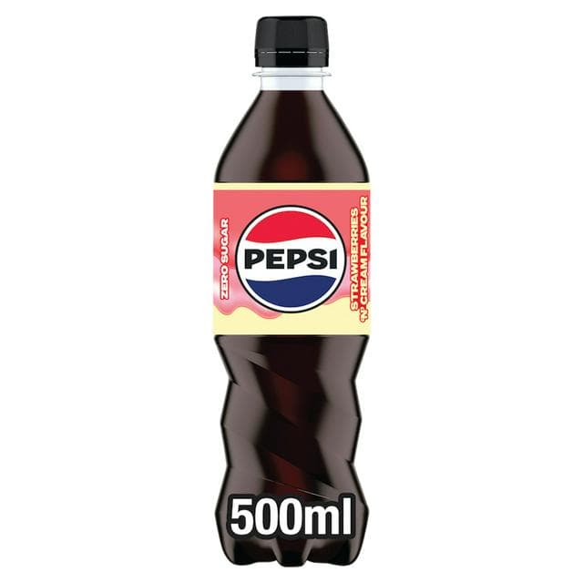 Pepsi Treats Strawberries N Cream Flavour Bottle 500ml - gallery image 1