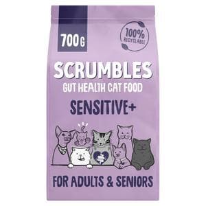 Scrumbles Gut Friendly Cat Food Sensitive + for Adults & Seniors 700g