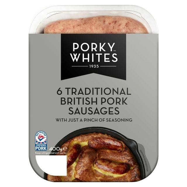 Porky Whites Traditional Sausages 400g - gallery image 1