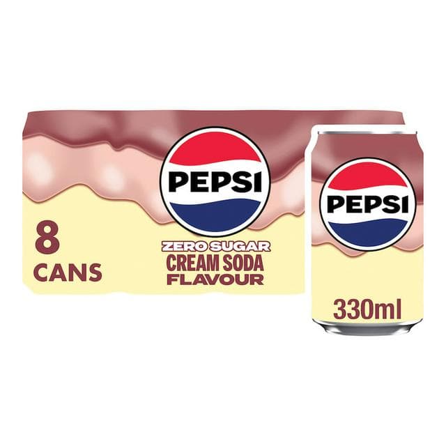 Pepsi Treats Cream Soda Flavour Cans 8 x 330ml - gallery image 1