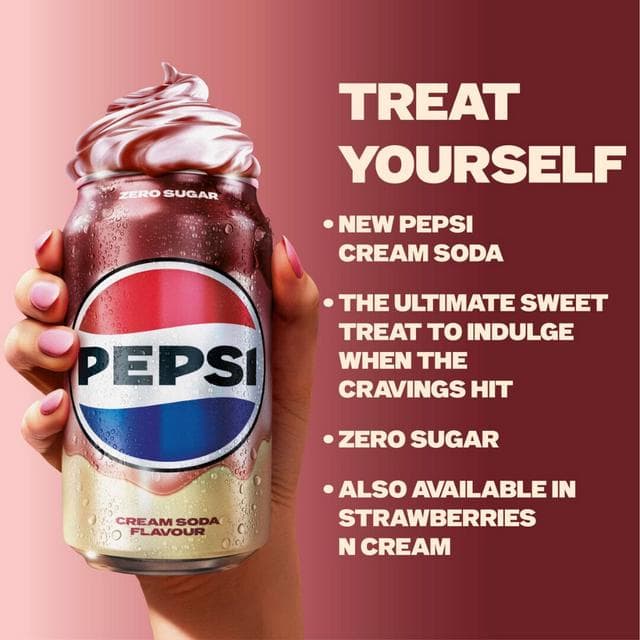 Pepsi Treats Cream Soda Flavour Cans 8 x 330ml - gallery image 3