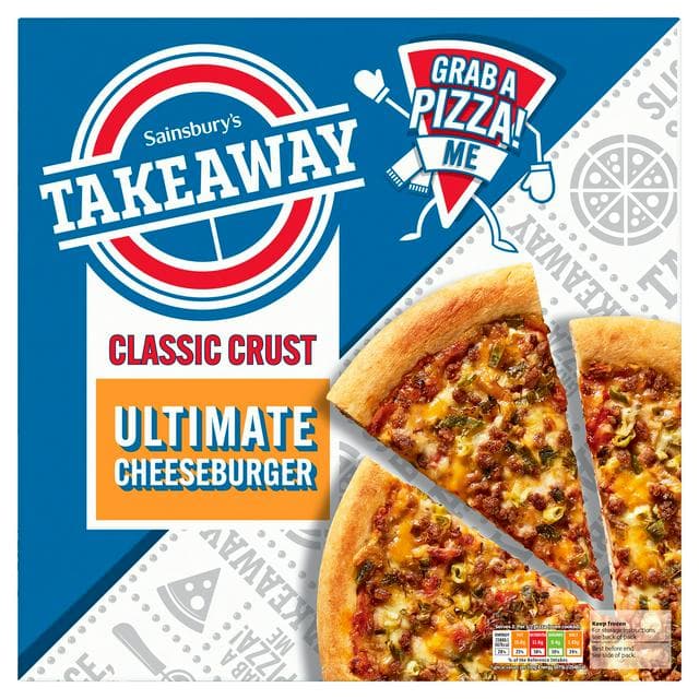 Sainsbury's Takeaway Cheeseburger Pizza 515g - gallery image 1