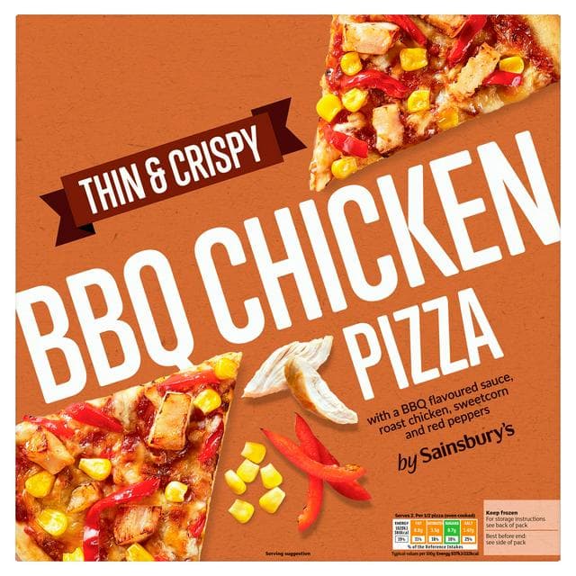 Sainsbury's Thin BBQ Chicken Pizza - gallery image 1