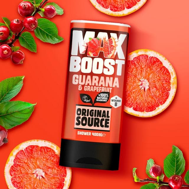Original Source 400ml Max Boost Guarana & Grapefruit Shower Gel - gallery image 3