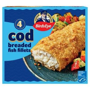 Birds Eye Breaded Cod Fillets x4 400g