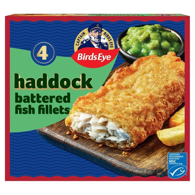 Birds Eye Battered Haddock Fillets x4 400g - gallery image 1