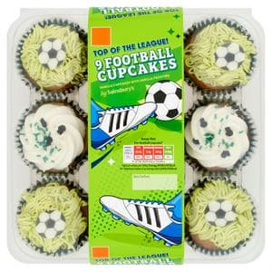 Sainsbury's Football Cupcakes x9 457g