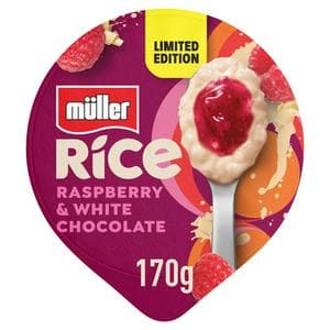 Müller Rice 170g Raspberry & White Chocolate Dessert, Limited Edition