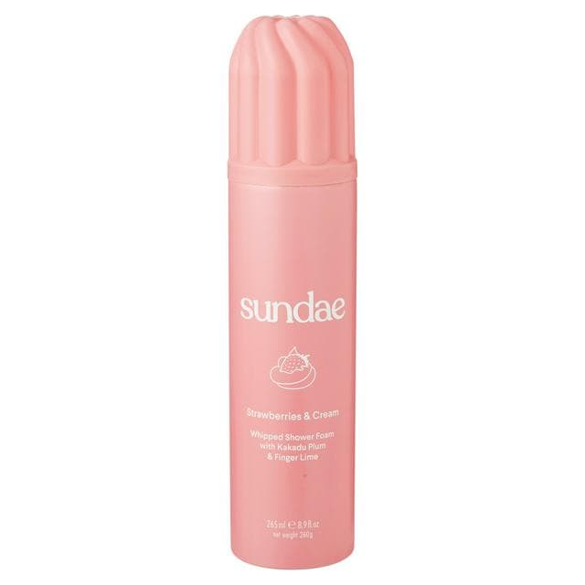 Sundae Strawberries & Cream Whipped Shower Foam 265ml - gallery image 1