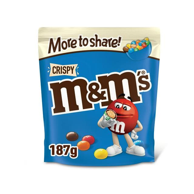 M&M's Crispy Chocolate More to Share Pouch Bag 187g - gallery image 1