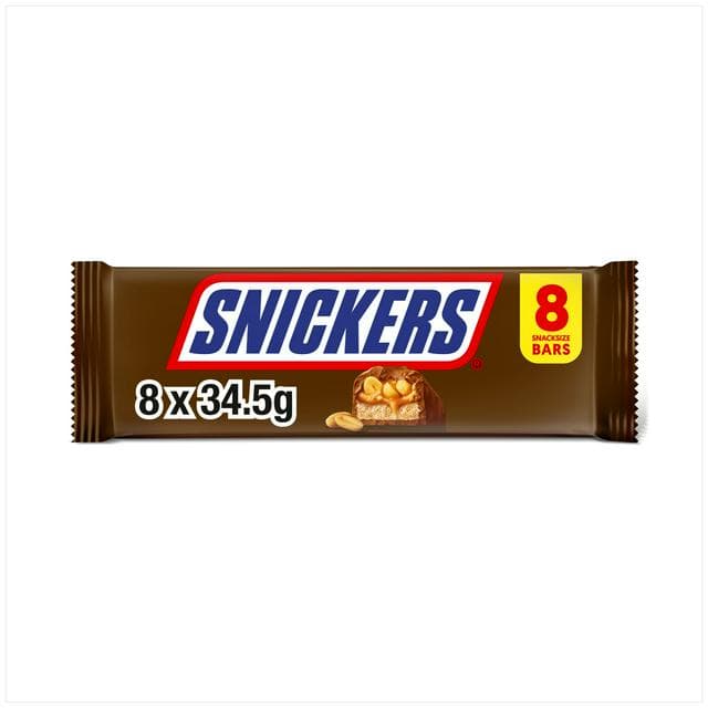 Snickers 8 x 34.5g Peanut Multipack Chocolate Bars - gallery image 1