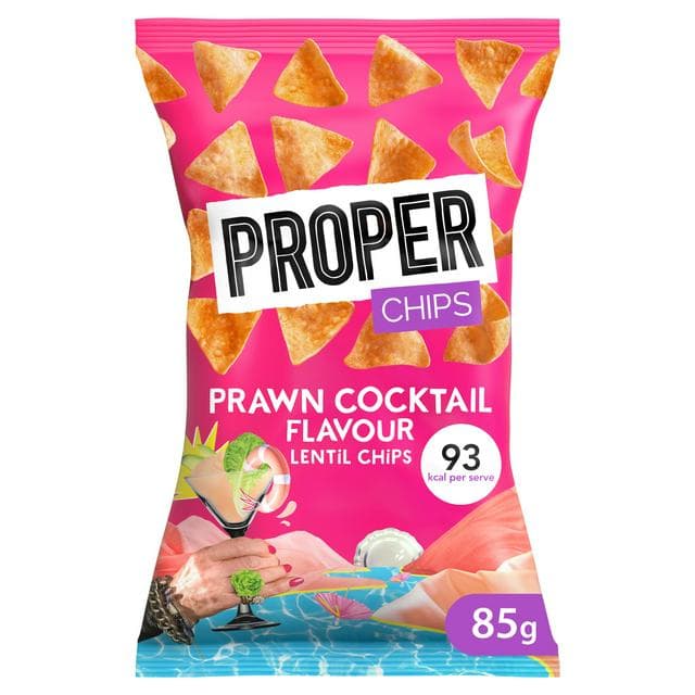 Proper Prawn Cocktail Flavour Lentil Chips 85g - gallery image 1
