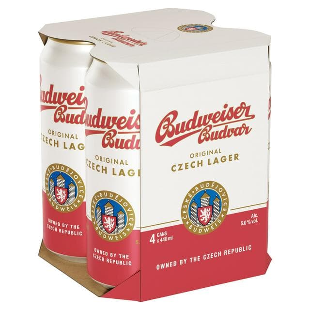 Budweiser Budvar Original Czech Lager 4 x 440ml - gallery image 1