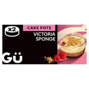 Gü Victoria Sponge Cake Pots Dessert 2x 74g