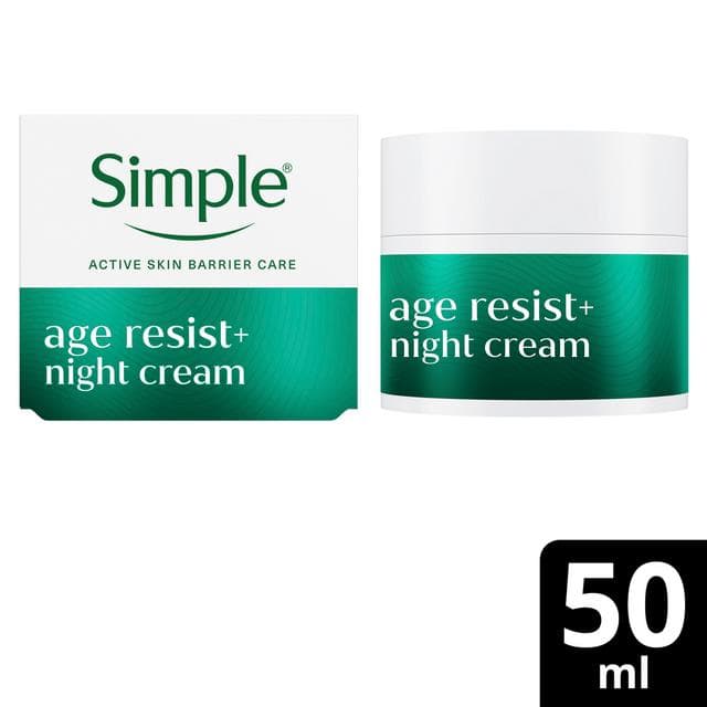 Simple Facial Moisturiser Age Resist+ Night 50ml - gallery image 2