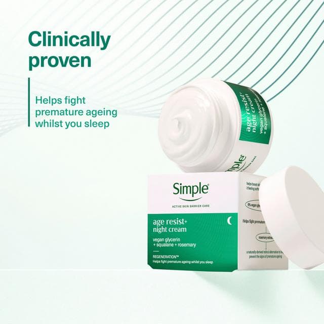 Simple Facial Moisturiser Age Resist+ Night 50ml - gallery image 3