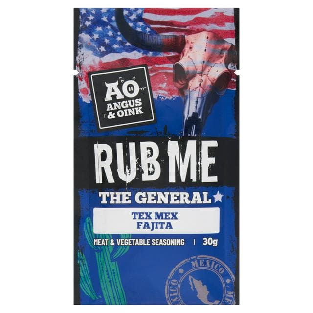 Angus & Oink Rub Me the General Tex Mex Fajita Meat & Vegetable Seasoning 30g - gallery image 1