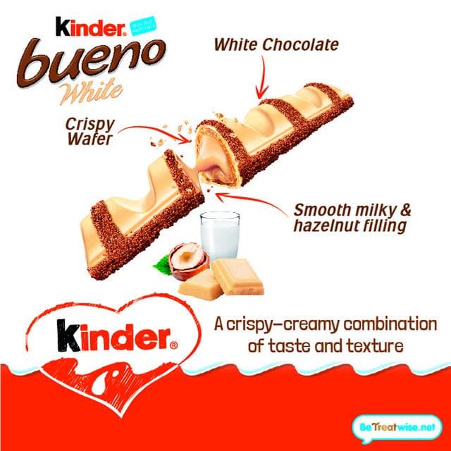 Kinder Bueno White Chocolate & Hazelnut Multipack 3 x 39g - gallery image 3