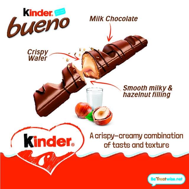 Kinder Bueno Milk Chocolate & Hazelnut Multipack 3 x 43g - gallery image 3