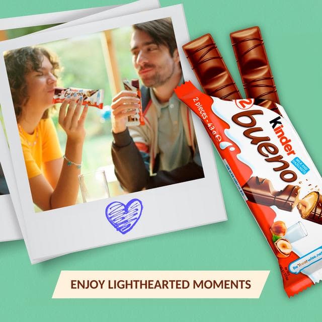 Kinder Bueno Milk Chocolate & Hazelnut Multipack 5 x 43g - gallery image 3