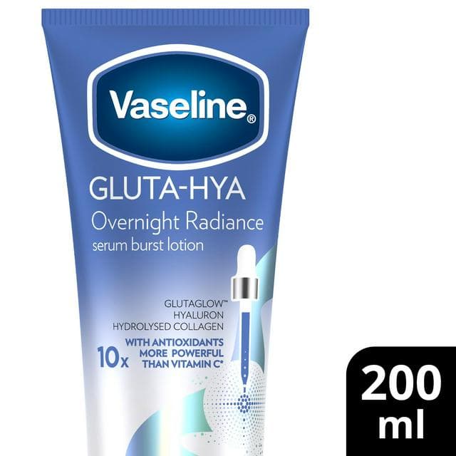 Vaseline Gluta Hya Overnight Radiance Serum Burst Body Lotion Moisturiser 200ml - gallery image 1