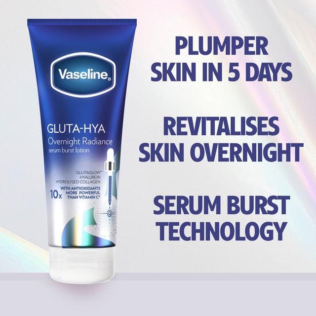 Vaseline Gluta Hya Overnight Radiance Serum Burst Body Lotion Moisturiser 200ml - gallery image 3