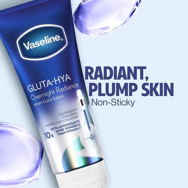 Vaseline Gluta Hya Overnight Radiance Serum Burst Body Lotion Moisturiser 200ml - gallery image 4