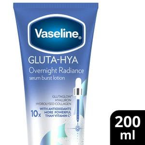 Vaseline Gluta Hya Overnight Radiance Serum Burst Body Lotion Moisturiser 200ml