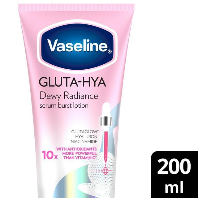 Vaseline Gluta Hya Dewy Radiance Serum Burst Body Lotion Moisturiser 200ml - gallery image 1