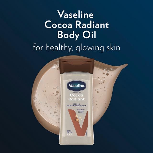 Vaseline Intensive Care Body Oil Cocoa Radiant 200ml - gallery image 2