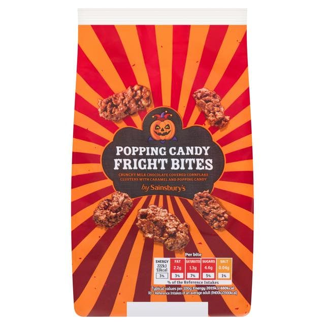 Sainsbury's 110g Popping Candy Fright Bites Sweets - gallery image 1