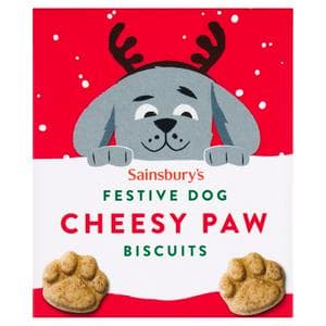 Sainsbury's 200g Cheesy Paw Festive Dog Biscuit Treats
