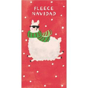Sainsbury's Fleece Navidad Christmas Greeting Card Money Wallet & Holder for Gift Card