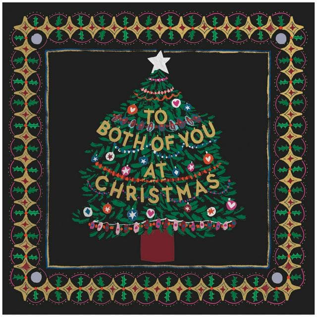 Sainsbury's Merry Christmas to Both of You FestiveTree Design Greeting Card - gallery image 1