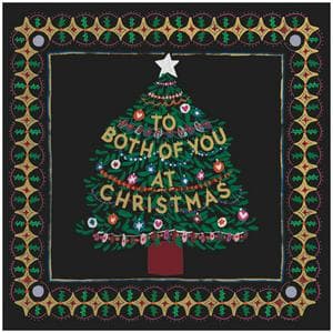 Sainsbury's Merry Christmas to Both of You FestiveTree Design Greeting Card