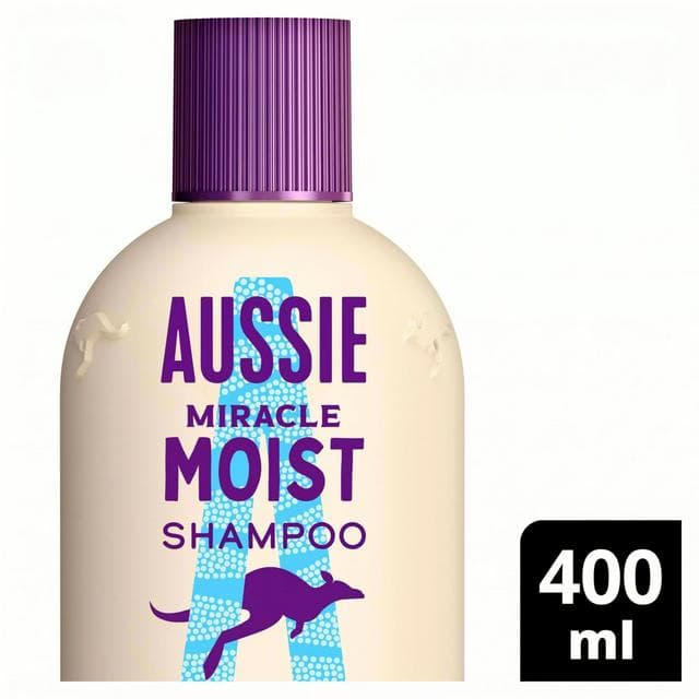 Aussie Miracle Moist Shampoo Moisture Quenching Formula to Revive Dry Hair 400ml - gallery image 1