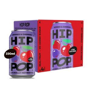 Hip Pop Berries & Cherries 4 x 330ml