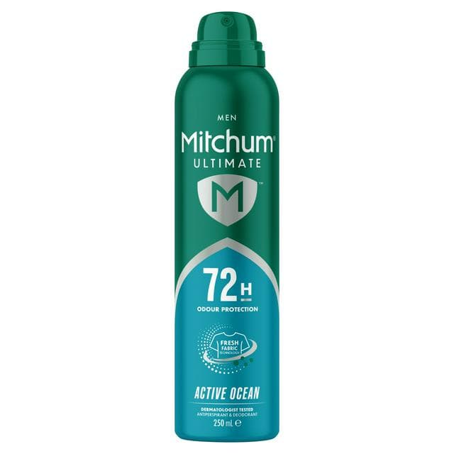 Mitchum 250ml Men Ultimate Active Ocean Antiperspirant Deodorant Spray - gallery image 1