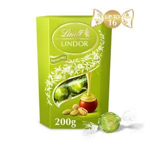Lindt Lindor Pistachio Milk Chocolate Truffles Box 200g