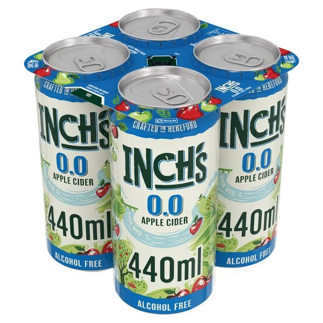 Inch's 0.0% Alcohol Free Apple Cider Cans 4 x 440ml - gallery image 1
