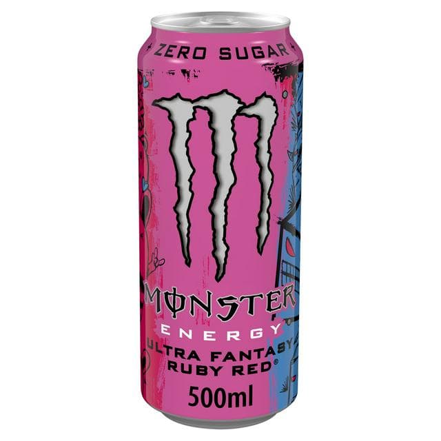 Monster Energy Drink Ultra Fantasy Ruby Red Zero Sugar 500ml - gallery image 1