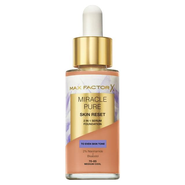 Max Factor Miracle Pure Skin Reset Serum Foundation 75-85 Medium Cool 30ml - gallery image 1